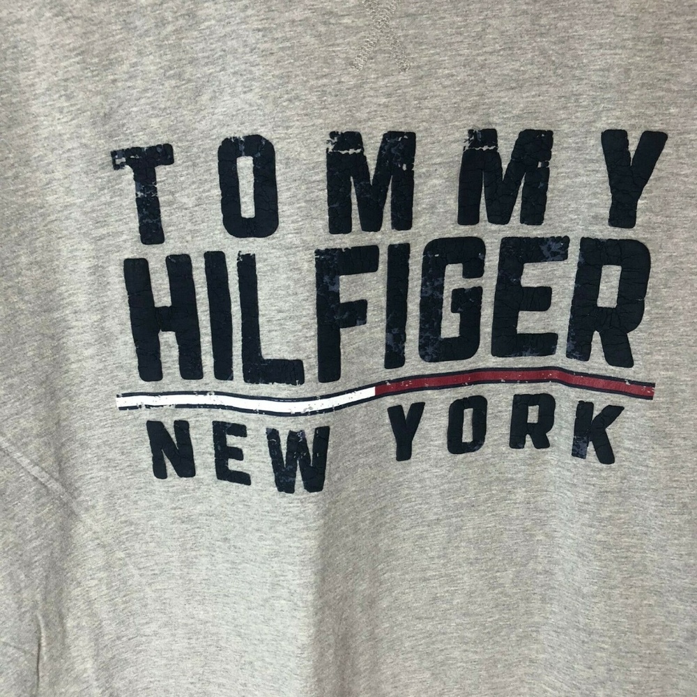 Tommy Hilfiger Grey Long Sleeve Tee Spell Out XXL - Picture 4 of 6